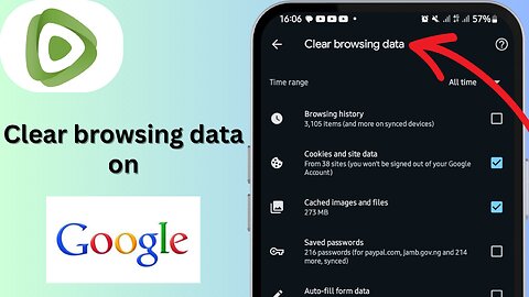 How to clear Google Browsing Data On Mobile phone