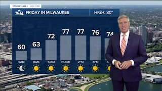 Friday is sunny and warm with highs in the 80s