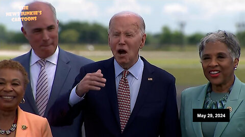 Reporter: "Will you be serving your full 4 year term or handing over power to VP?" Biden: "Are you okay? Are you alright? You're not hurt are you? Did you fall on your head or something?" His fellow Democrats laugh.