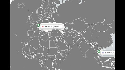 Flight Zurich - Bangkok View (Boeing 777 Departure SwissAir) ✈️☀️🌍