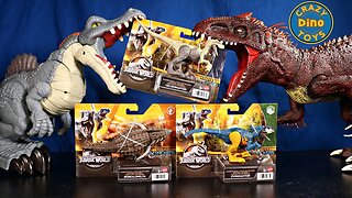 3 New Jurassic World Dominion Dinosaur Toys Unboxed Pyroraptor, Velociraptor, Borealopelta #shorts