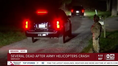 Officials: Casualties reported after Army helicopters crash in Kentucky