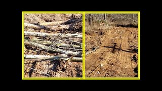 EP 57! Dismantling new 8 acre Picker's paradise land investment! BUILDING ROAD BASE WITH LOGS