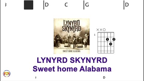 LYNYRD SKYNYRD Sweet home Alabama - (Chords & Lyrics like a Karaoke) HD