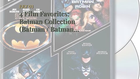 4 Film Favorites: Batman Collection (Batman Batman Forever Batman and Robin Batman Return...