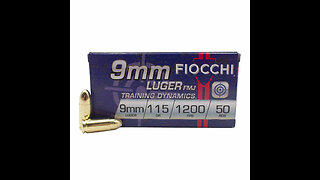 1000 Rounds Fiocchi Training Dynamics Ammunition 9mm Luger 115 Grain Full Metal Jacket