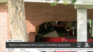 Truck vs Golf Course Building