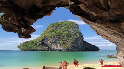 Restaurante en la playa Krabi, Tailandia