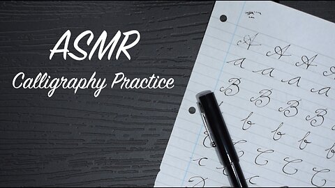 ASMR Calligraphy Practice Hand Lettering | Writing Sounds | Letters A - F | (No Talking)