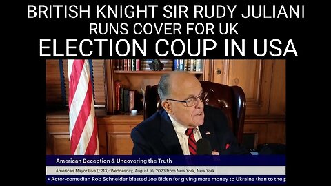 British Knight Rudy Juliani Pushes False Right vs Left Narrative. Sir Rudy Runs Cover for the UK