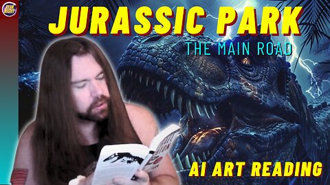 Reading the T-Rex Chapter of Jurassic Park with AI Art