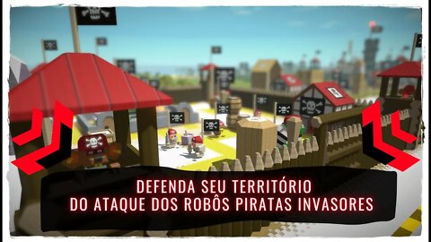 Autonauts vs Piratebots - Defenda seu Planeta do Ataque dos Robôs Piratas invasores (Jogo para PC)