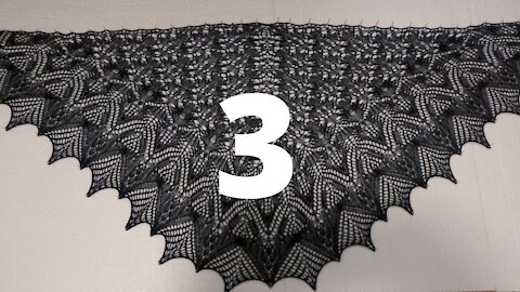 Lacy Triangular Shawl Knitting Pattern Part 3