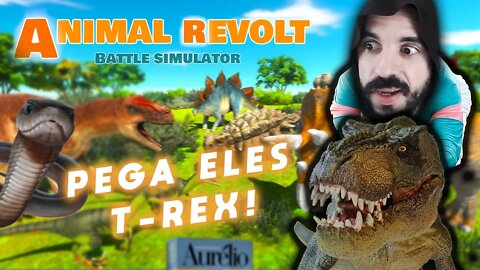 Pega eles T-Rex! 🦖 Animal Revolt Battle Simulator ARBS Gameplay PT-BR