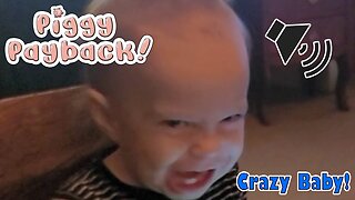 Hilarious Crazy Baby Goes Nuts For Piggy Payback! Game