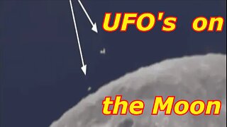 Moon with UFO visiting