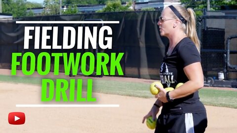 Youth Softball Fielding - Footwork Drill - Coach Christina Steiner-Wilcoxson