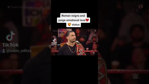 Roman reigns and Paige emotional love story💘💝whatsapp status #romanreigns #paige