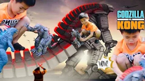 Action Dino Monsters MechaGodzilla | Godzilla vs Kong | Pretend Play Action Figure Movie | Lava