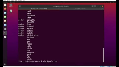 Obtendo a Lista de Sistemas de Arquivos Conhecidos pelo Linux com /proc/filesystems