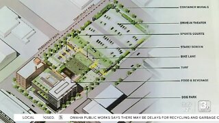 Developers eye an 'urban park' with movie screen for north downtown Omaha