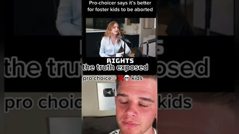 Pro-Choicer says foster kids should be killed 🤯