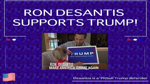 Ron DeSantis Supports Trump!