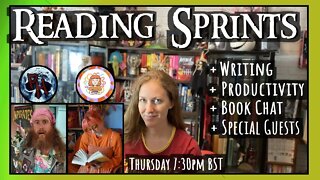 LIVE READING SPRINTS + book chat with Positively Horror & Charley (Paper Orange book box) ~ booktube