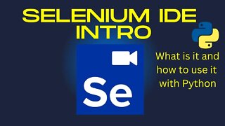 Selenium IDE Intro