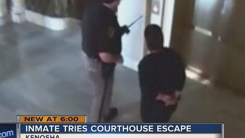 Woman tries to escape custody inside Kenosha County Courthouse