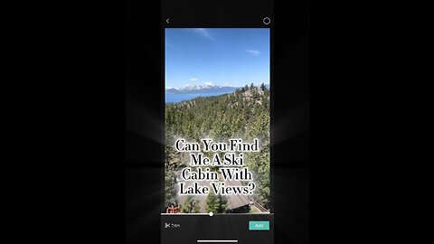 Lake Tahoe Ski Cabin Views