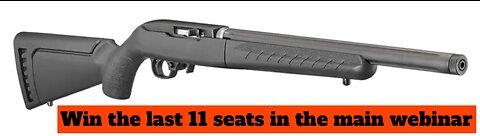 RUGER 10/22 TAKEDOWN .22 LR RIFLE W/ THREADED MINI #2 for the last 11 seats in the main webinar