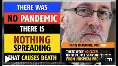 There was NO pandemic, nothing is spreading that causes death, says Denis Rancourt, PhD