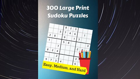 300 large print sudoku puzzles by De Graw Publishing