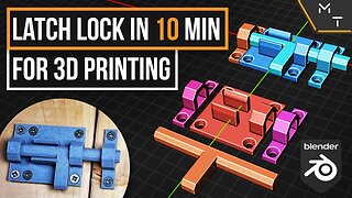 Model A Lock For 3D Printing In 10 Minutes Ep. 1 - Blender 3.0 / 2.93