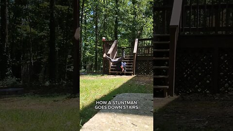 How A Stunt Man Goes Down Stairs