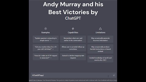 ChatGPTsays about Andy Murray and his Best Victories.