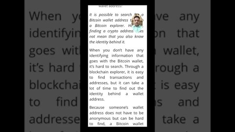 Can You Search For a Bitcoin Wallet Address? #cryptoshortsnews #bitcoin #crypto #viral #trending