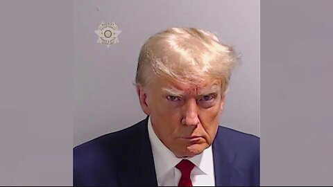 Mug shot of Donald Trump during speedy booking at Atlanta jail shows scowling former president