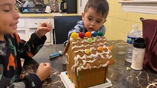 Building a gingerbread house!