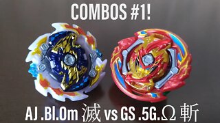 ACE JOKER .Bl.Om 滅 vs GRAND SPRIGGAN .5G.Ω 斬 - Beyblade Burst Combo Battle