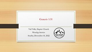 Sunday, December 18, 2022 Worship Service