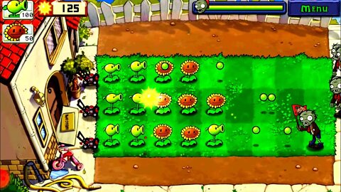 Plants vs. Zombies FREE Adventures : Gatling Pea vs Snow Pea vs Repeater | Level 2