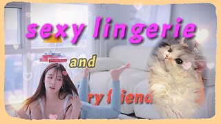 Sexy Lingerie Beauty Try On And furry pets