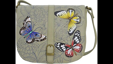 Anna by Anuschka Hand Painted Women’s Genuine Leather Small Satchel