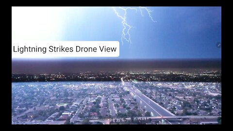 Lightning Strikes Drone View