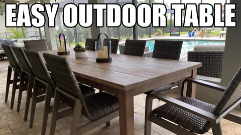 How to Build an Easy Outdoor Table that Seats 10!