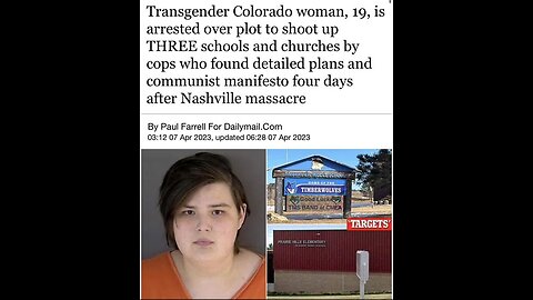 Dems wind up another Trans terrorist, wants to bomb schools and churches