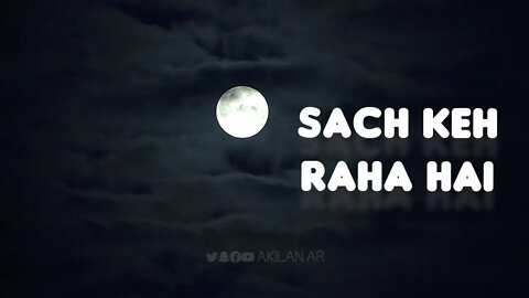 Sach Keh Raha Hai Deewana (cover) | venmathi | AKILAN AR | Harris | GVM | Lyrical video |