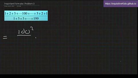 Important Formulas: Problem 3